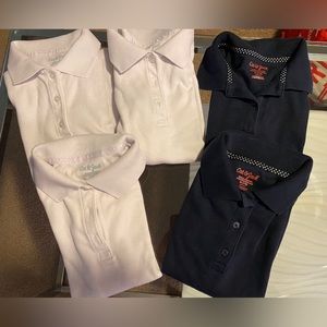 Girls Cat and Jacket uniform shirts in size 7/8.